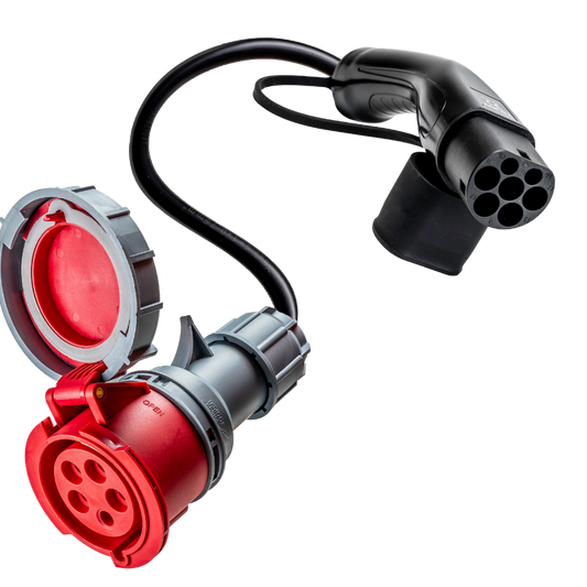 16A 5-polig till Typ 2 adapter