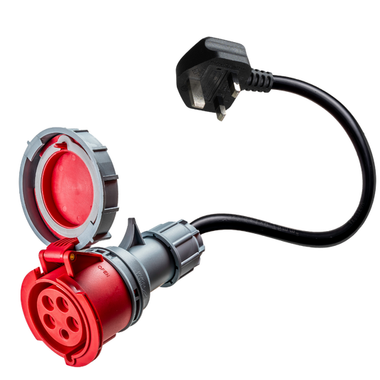 16A 5-polig till typ G för UK-adapter