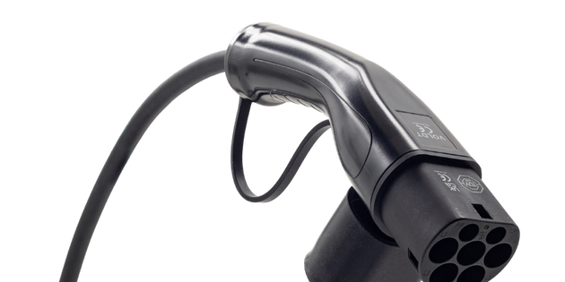 Adapterkabel typ 2 (laddstationens sida) till 3-polig blå CEE kontakt