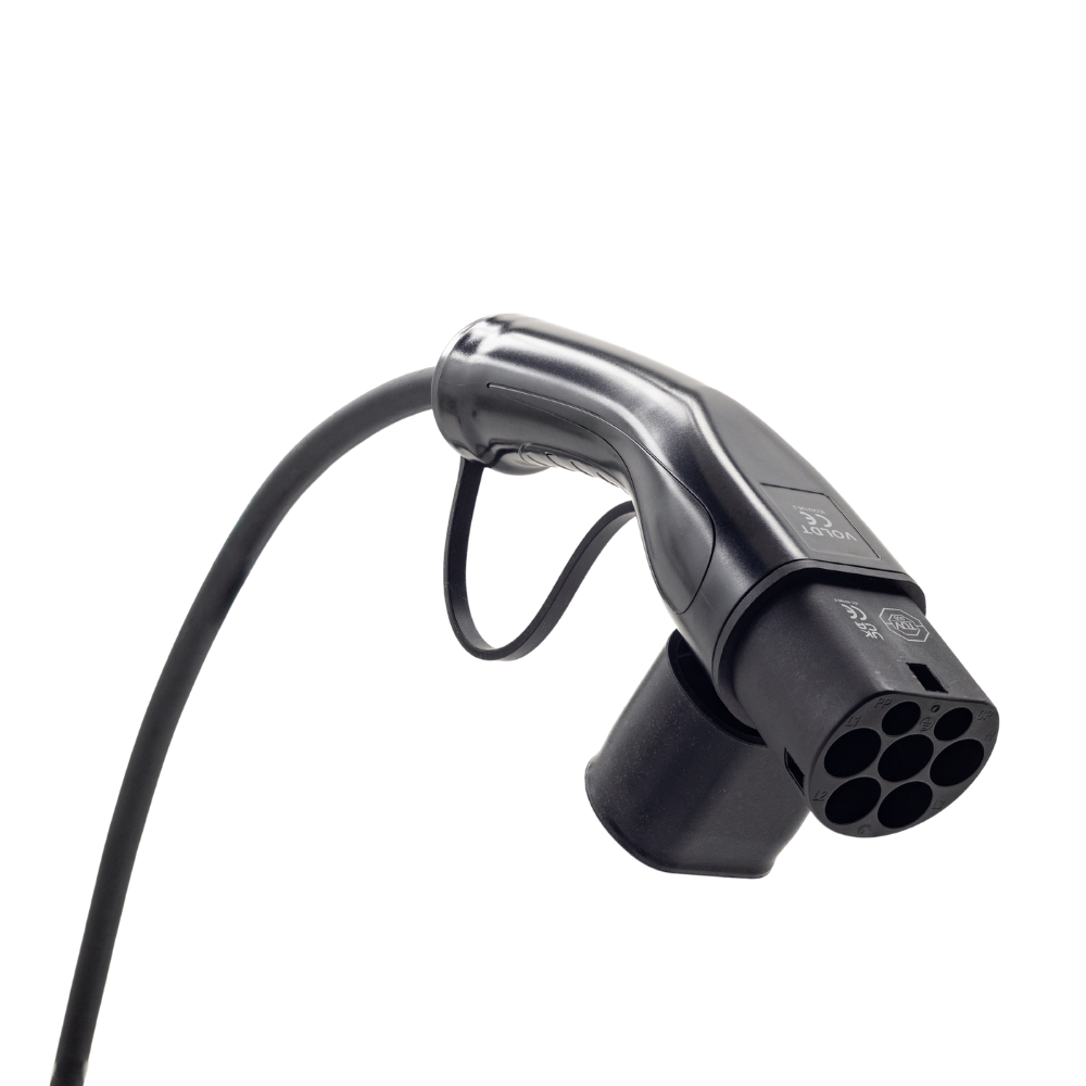 Adapterkabel typ 2 (laddstationens sida) till 3-polig 32A blå CEE kontakt