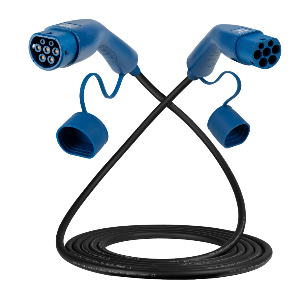 Typ 2 | 1 fas | 32A | 7,4 kW laddkabel