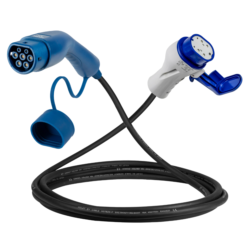 Typ 2 - Typ 3 | mode 3 | 16A | 11kW laddkabel