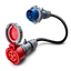 32A 5-polig CEE till 16A 3-polig CEE Adapter