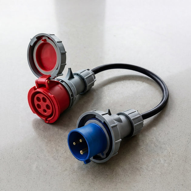 32A 5-polig CEE till 16A 3-polig CEE Adapter