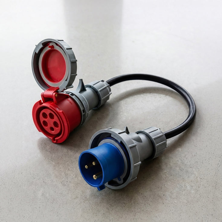 32A 5-polig CEE till 16A 3-polig CEE Adapter
