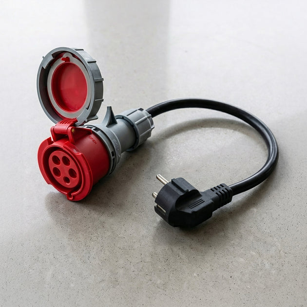 32A 5-polig CEE till Schuko-adapter