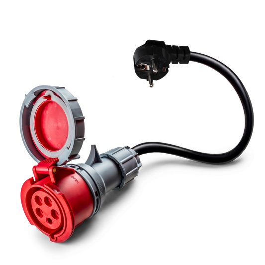 32A 5-polig CEE till Schuko-adapter
