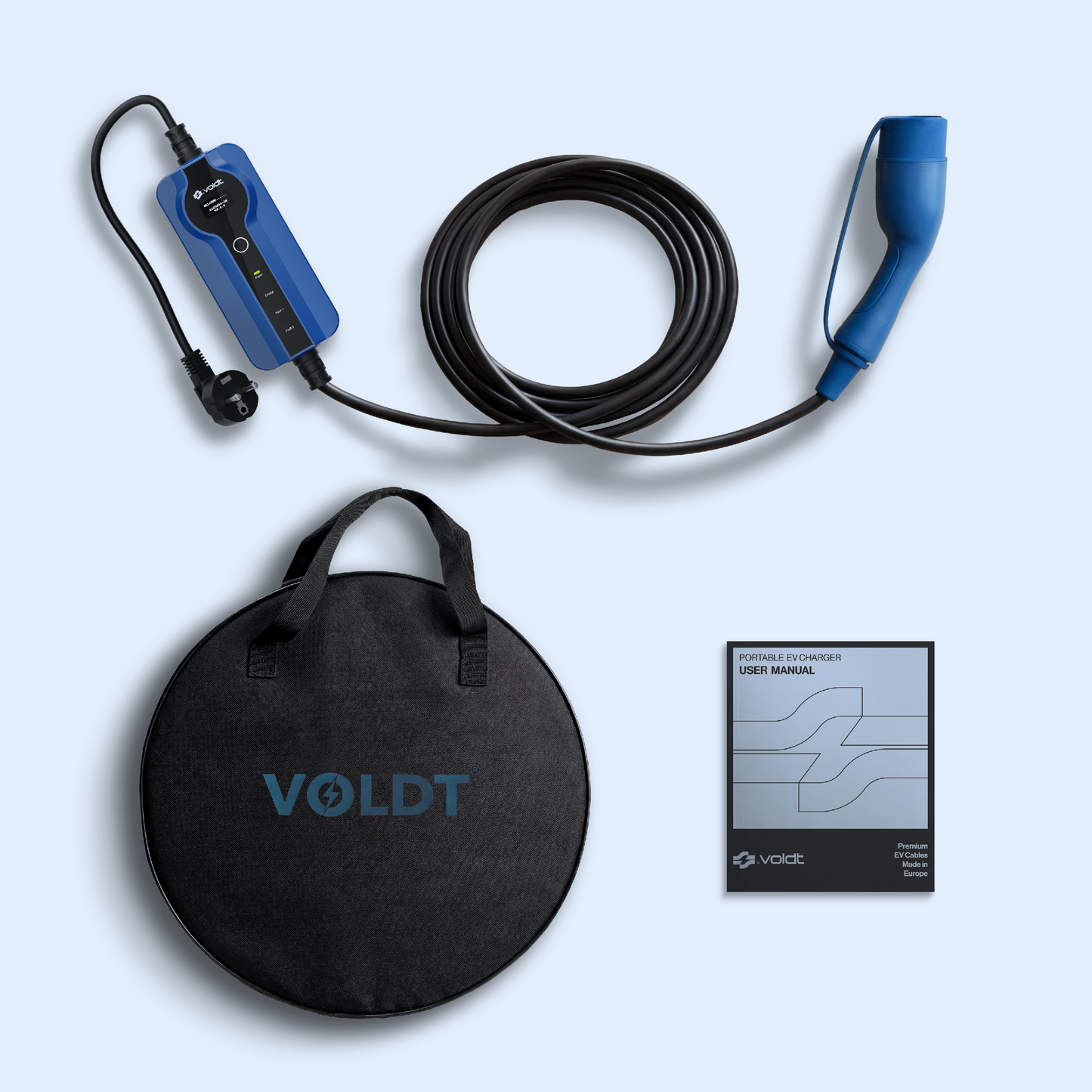 Typ 2 - schuko | Justerbar 8A - 16A | 3,7kW laddkabel