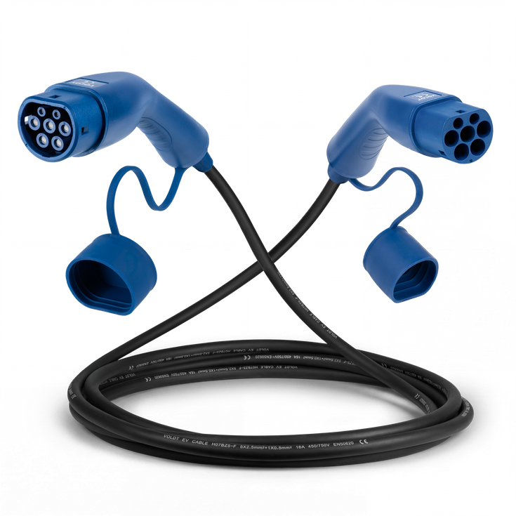 Typ 2 | mode 3 | 16A | 11kW laddkabel