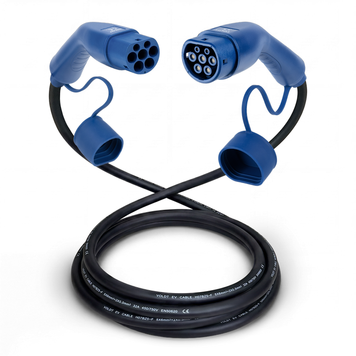 Typ 2 | mode 3 | 32a | 22kW laddkabel