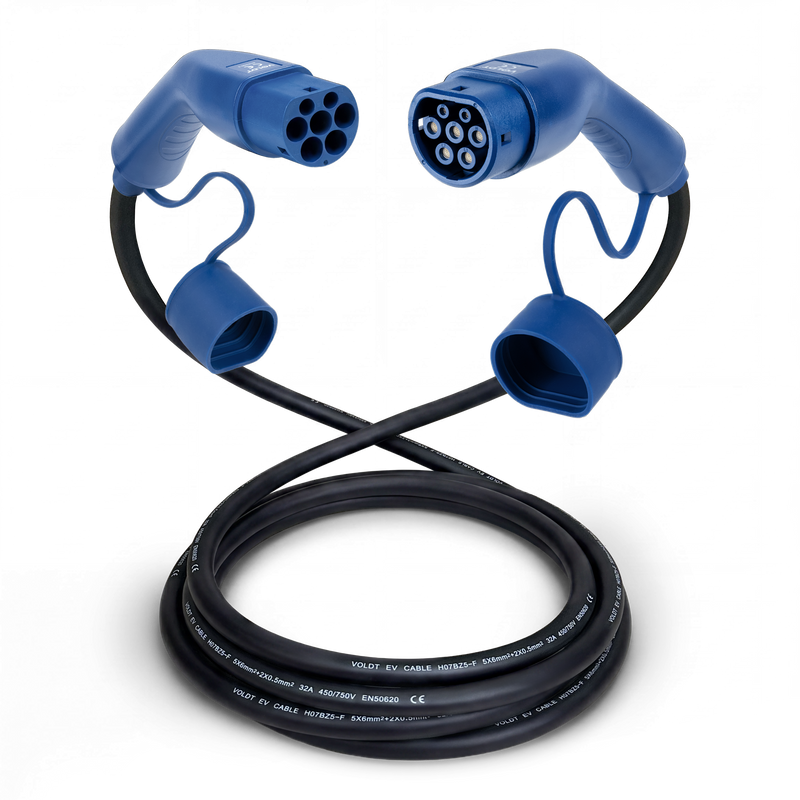 Typ 2 | 1 fas | 32A | 7,4 kW laddkabel
