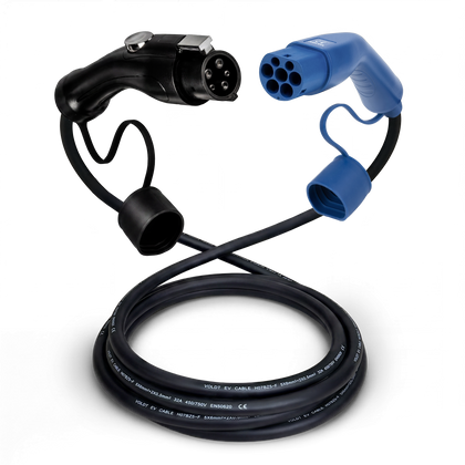 Typ 1 - typ 2 | 1 fas | 32a | 7,4 kW laddkabel